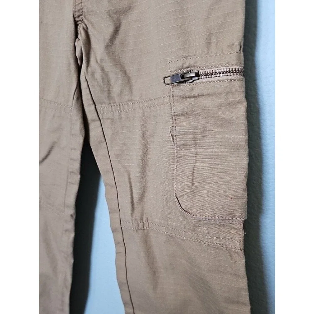 Gymboree Boys Ripstop Cargo Pants Size 5 Khaki Brown Adjustable Waist New
